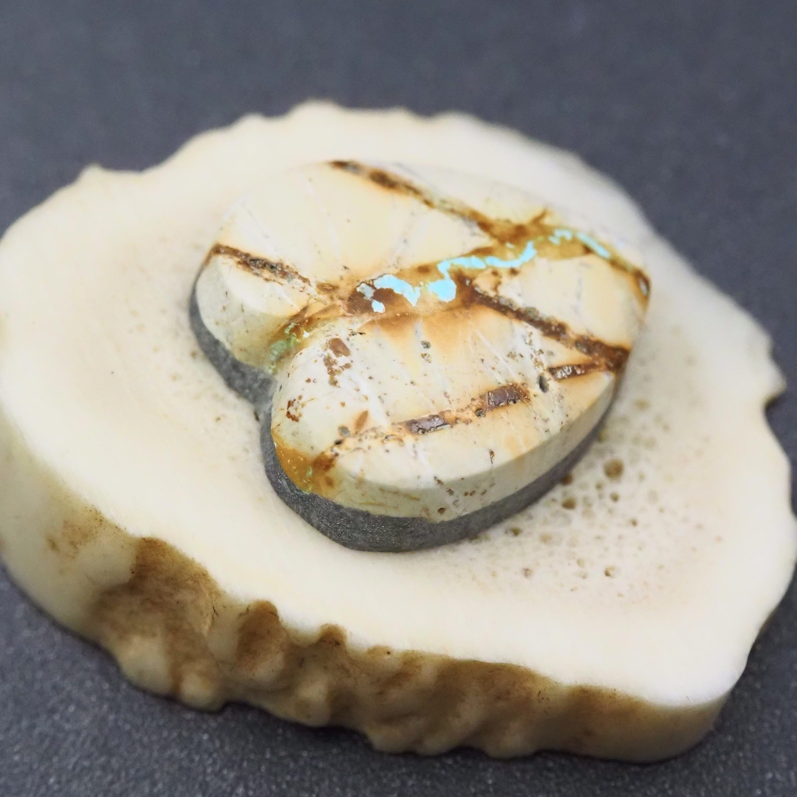 16,4ct Royston Turquoise ロイストン リボンターコイズ R-84 ハート ルース 天然石