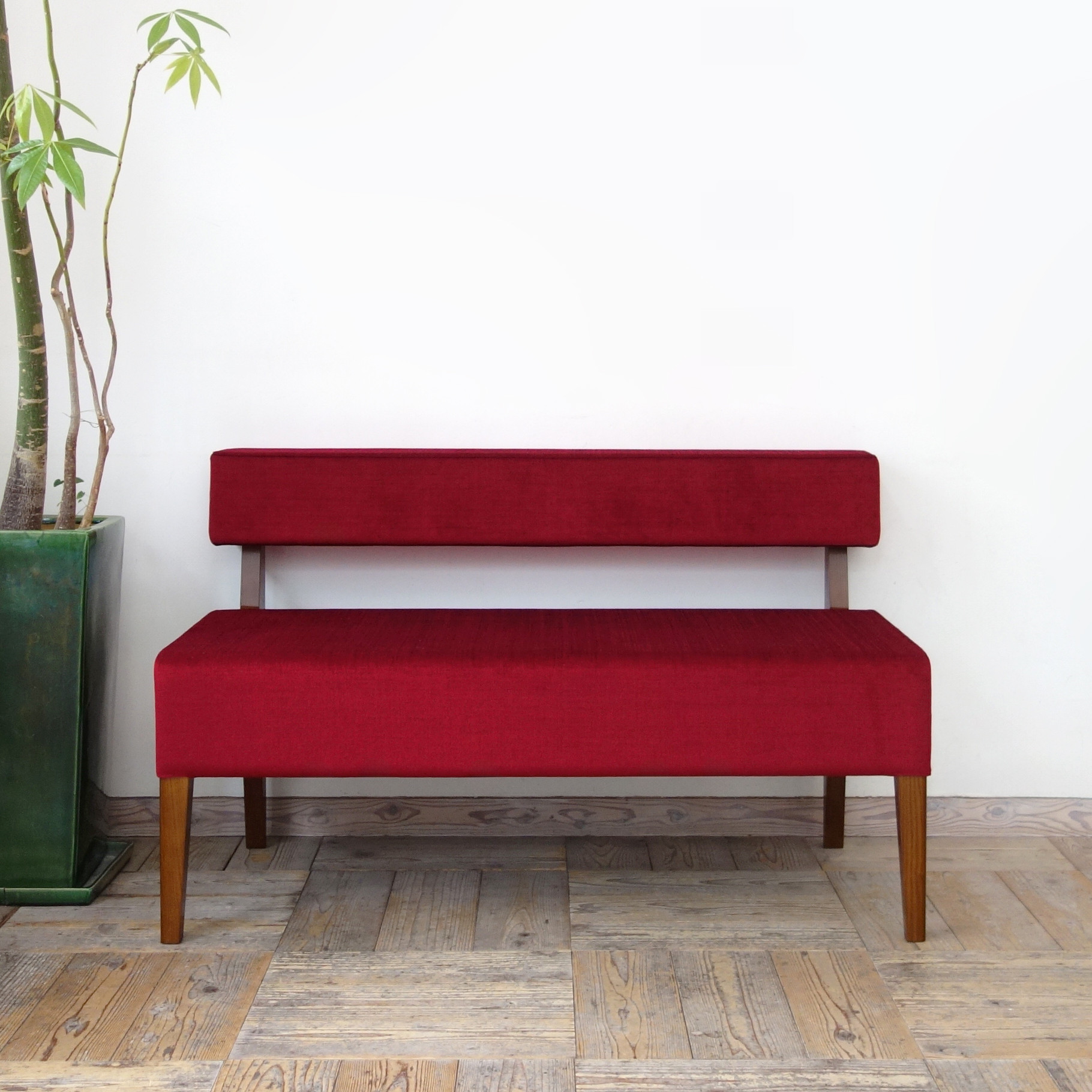 2s Border sofa (BR×SP-UP5566 ボルドー）※SH450
