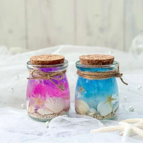 おうちで手作り♪ キラキラ海キャンドルキット（2個セット