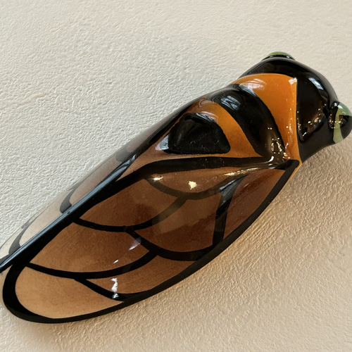 フランス ブロカント プロヴァンス陶器 セミの壁掛け 花瓶 オブジェ