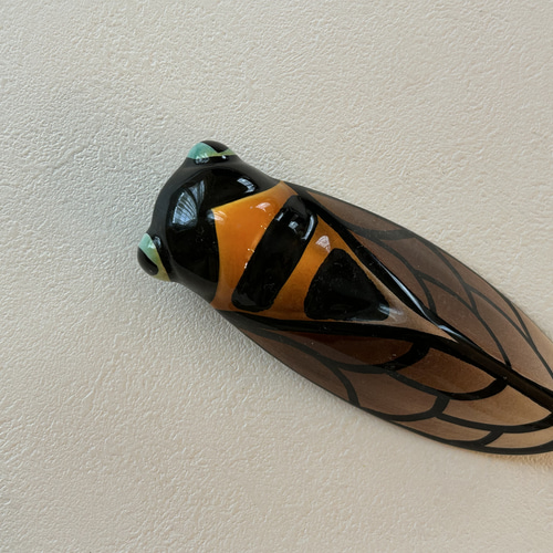 フランス ブロカント プロヴァンス陶器 セミの壁掛け 花瓶 オブジェ