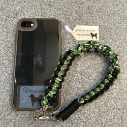 バイカラー スマホハンドストラップ パラコード おしゃれスマホ