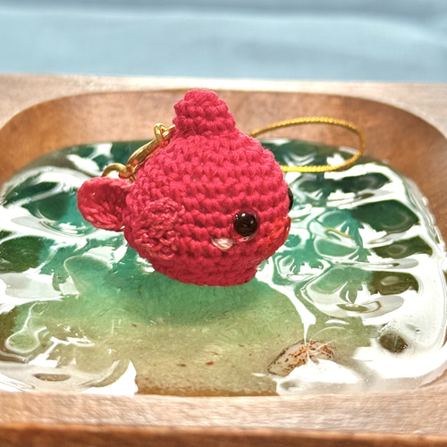 受注生産】おとぼけ顔のダンゴウオストラップ⭐︎あみぐるみ