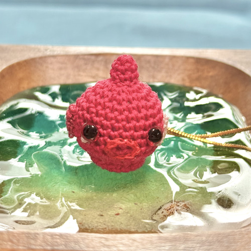 受注生産】おとぼけ顔のダンゴウオストラップ⭐︎あみぐるみ