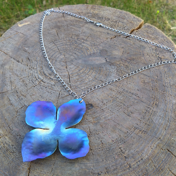 ☆新作　チタンネックレス「氷華」 2枚目の画像