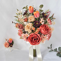 mpop様ご確認用 アーティフィシャルフラワー 結婚式 クラッチブーケ 造花 アーティフィシャルフラワーブーケ ウェディングブーケ クラッチブーケ