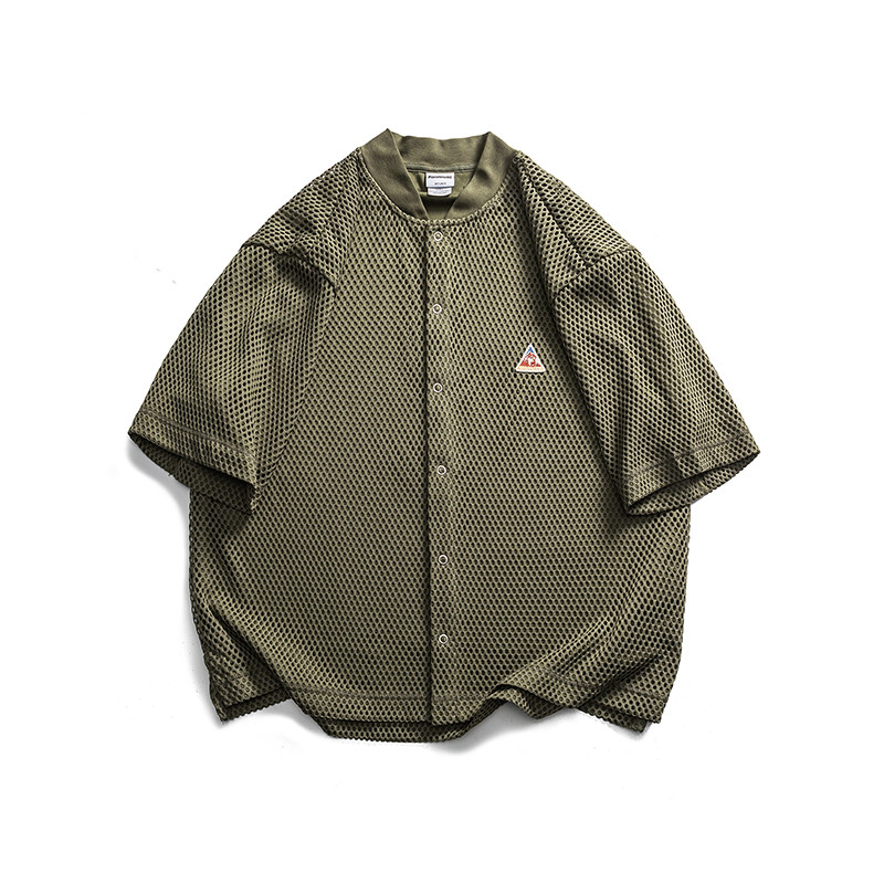 アメリカンジョイント水洗いレトロデザイン半袖シャツ男女Cleanfitカジュアルシャツ