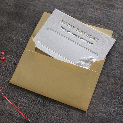 バースデーカード ミニサイズ 【封筒付】 誕生日用 58×91mm メッセージ