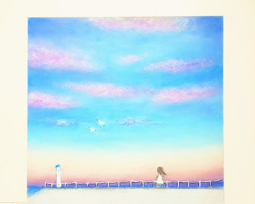 霧の森　ハンドメイドパステル画　絵画アート原画 森のさざめき | Yukari.Tanemura ｜インテリア絵画 アートの専門通販