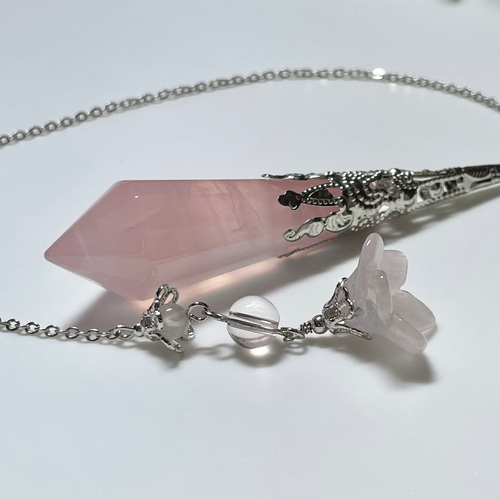 ローズクォーツ ペンデュラム 《ロング》 天然石 ペンデュラム その他