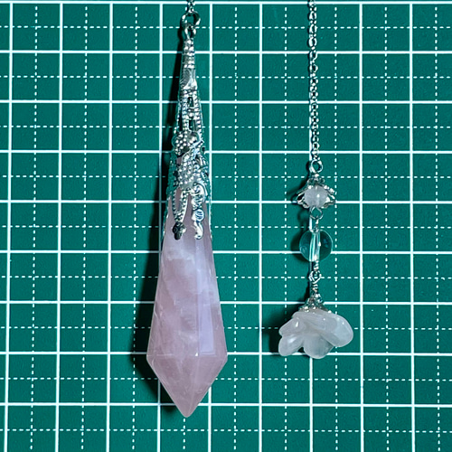 ローズクォーツ ペンデュラム 《ロング》 天然石 ペンデュラム その他