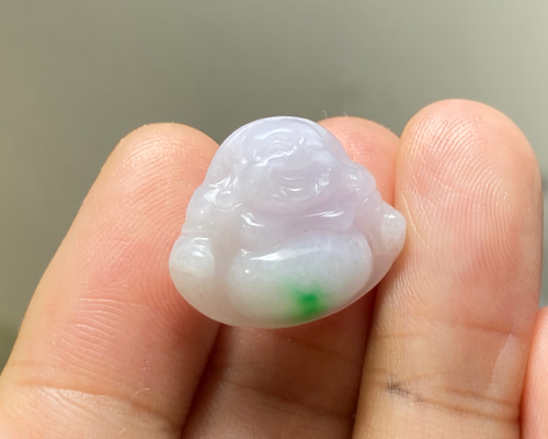 RS11-95 一点物 春彩 糯種 薄ピンクラベンダー 本翡翠 ヒスイ