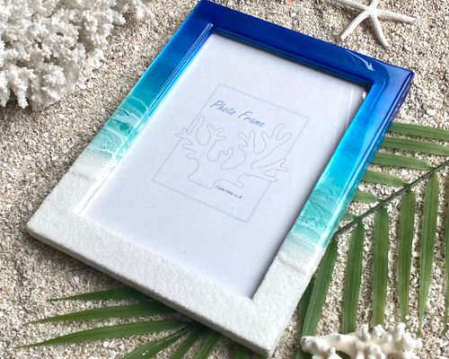 レジン海アートフォトフレーム 写真立て 2L判サイズ用(127×178mm