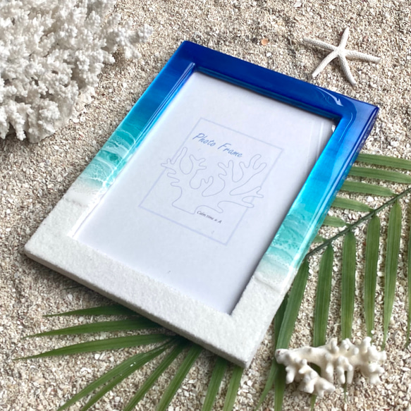 レジン海アートフォトフレーム 写真立て 2L判サイズ用(127×178mm