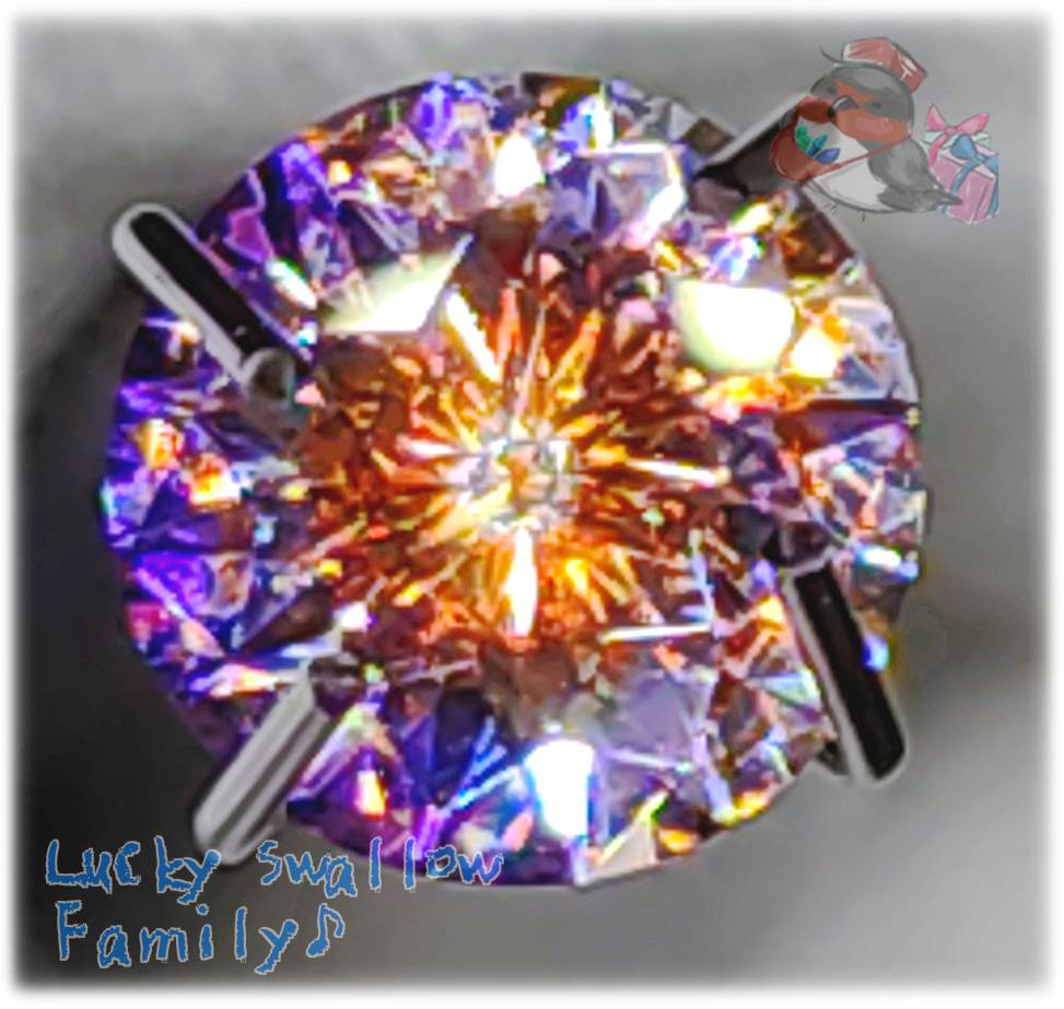 ◆ 1点もの ” 幻想鉱石：お守り石 / プレーン ” 高級品 6 mm ラウンド 人工強化ジルコニア 7047