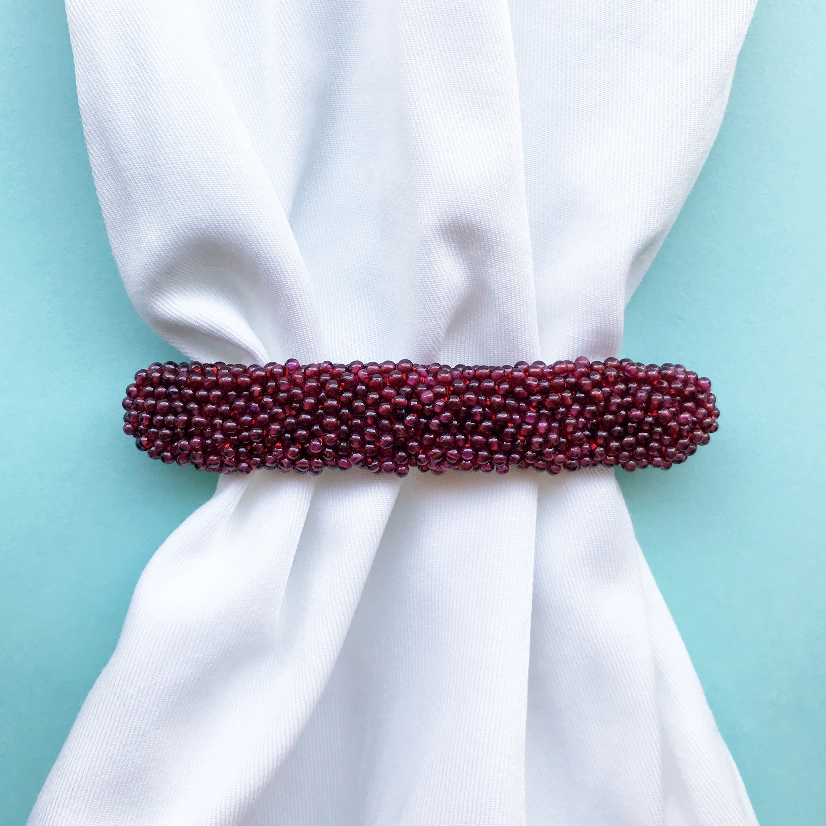 【一点物】ガーネット　バレッタ