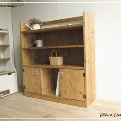 サイズ、デザインオーダー可！6段カップボードW64シャビーエスプレッソ●受注製作 サイズ、デザインオーダー可！6段カップボードW64シャビーエスプレッソ