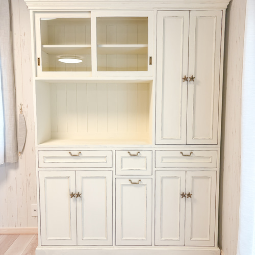 フランスアンティーク調カップボード オーダーメイド食器棚