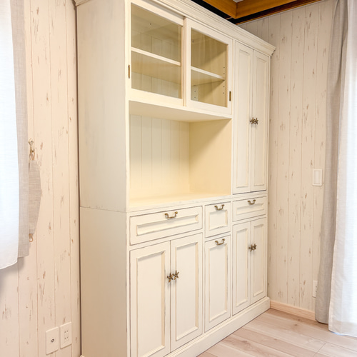 フランスアンティーク調カップボード オーダーメイド食器棚