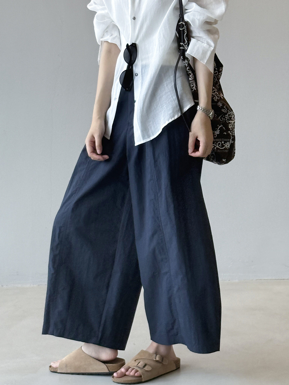 ワイドレグカジュアルパンツ【返品・交換可】品質最優先25-214