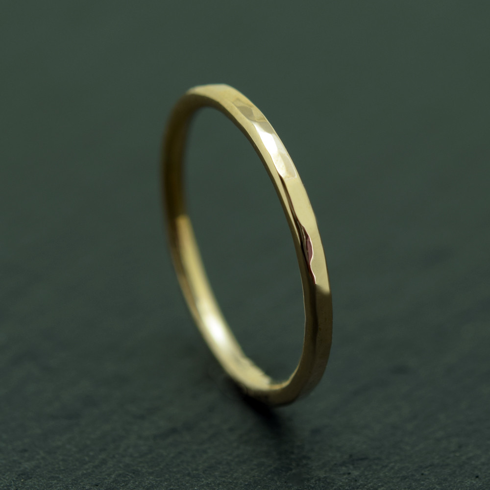 Bump Ring 鎚目 / 1.6mm K10ゴールド オーダー制作/ 受注製作シルバーリング
