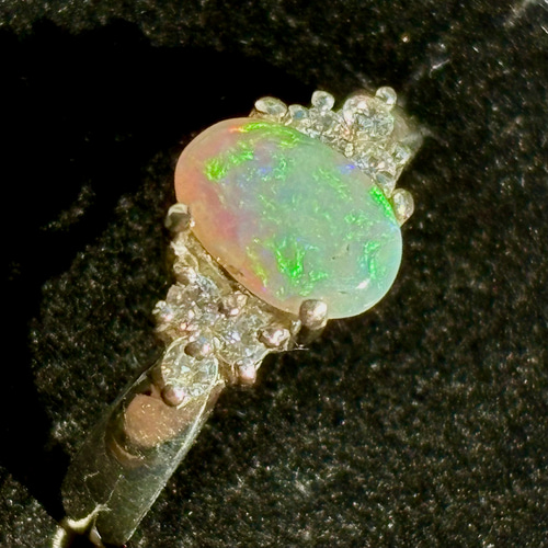 0.88ct クーバーピディオパール シルバーリング キュービック