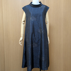 SOLD 着物リメイク ワンピース 大島紬 L〜LL ワンピース さら