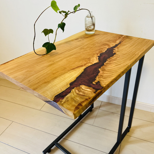 レジンテーブルソファテーブルサイドテーブル桜の木