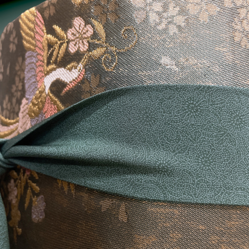 リバーシブル サッシュベルト W55〜75cm 帯ベルト 着物リメイク