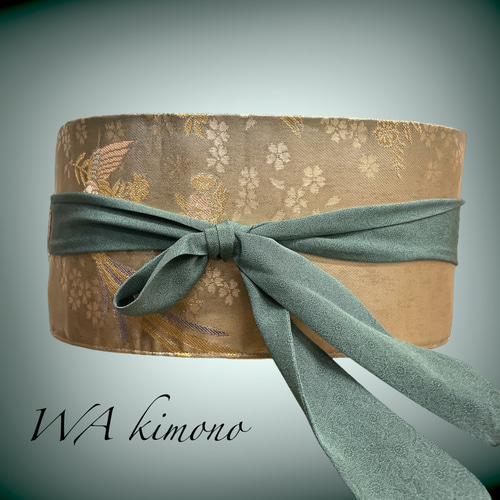煌めきサッシュベルト W65〜95cm リバーシブル 着物リメイク J70504 煌めきサッシュベルト W65〜95cm リバーシブル 着物リメイク J70504