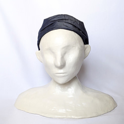 幅広ヘアバンド（デニム・ネイビー） 5枚目の画像