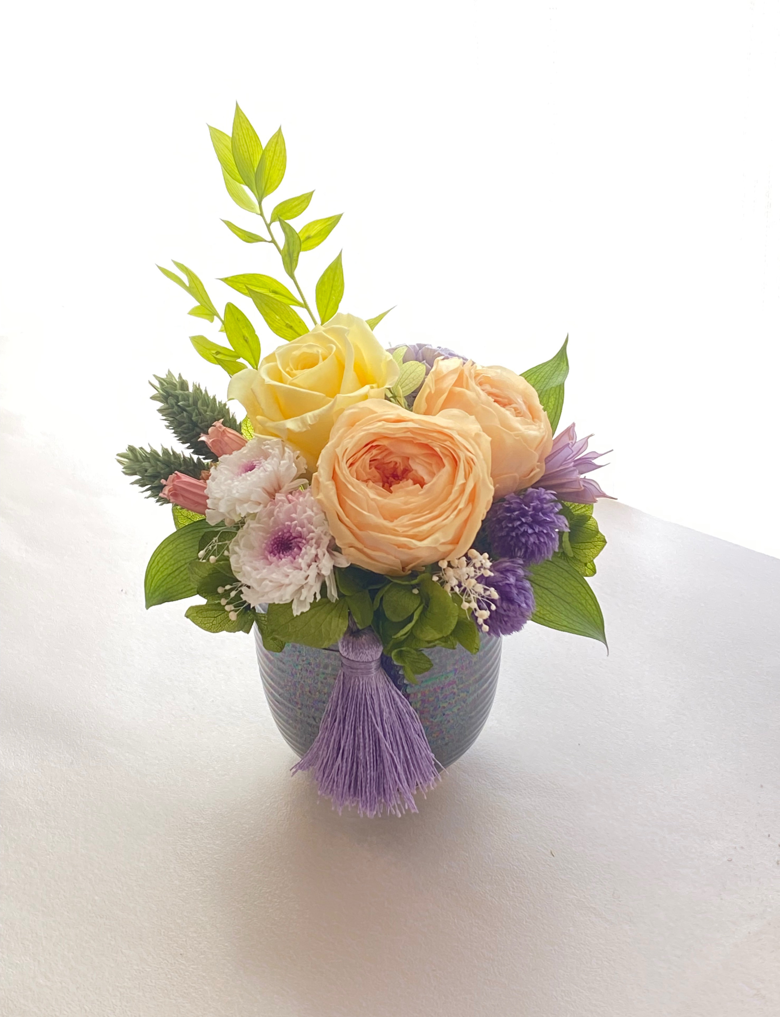 プリザーブドフラワー・仏花☆優しいオレンジ色