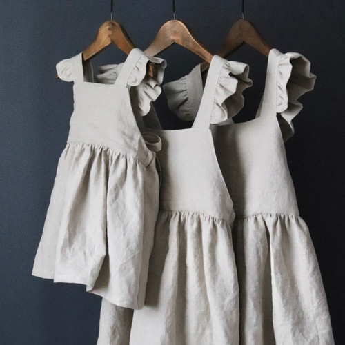 100-110サイズ【リネン】エプロンアームカバーセット スタイ