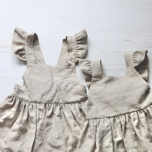 100-110サイズ【リネン】エプロンアームカバーセット スタイ