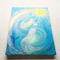 完売　風水開運絵画紅白梅と富士〜夫婦鶴〜 日の出　純金箔　プラチナ　日本の春 風水吉祥絵画 日本画 紅白梅と富士山〜夫婦鶴〜 油彩 風水画