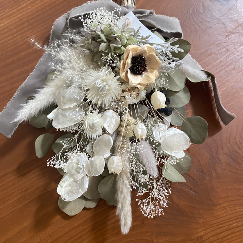 爽やかインテリア✨ ホワイトドライフラワースワッグ ドライフラワー