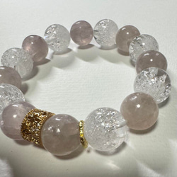 キラキラ 花火ルチル ブラックシルバー 水晶 10mm ブレスレット