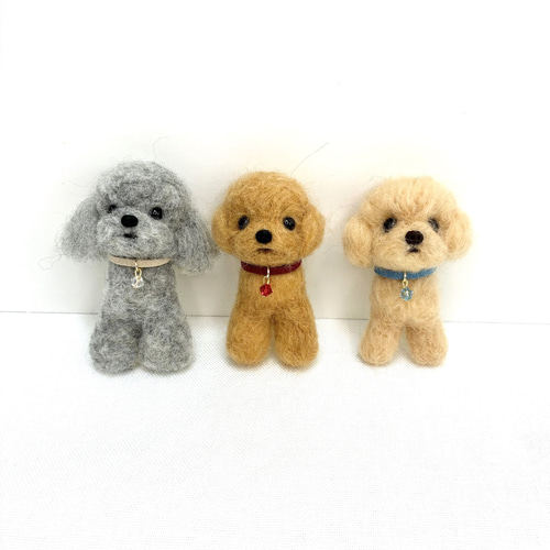 トイプードルブローチ 羊毛フェルトトイプードル トイプードル 羊毛