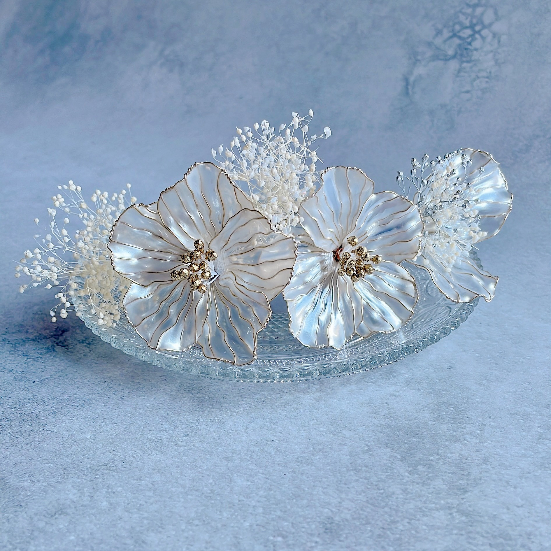 【濃密シリーズ】ヘッドドレス✴︎ウェディングフォト✴︎アメリカンフラワー✴︎ディップフラワー 5,250円