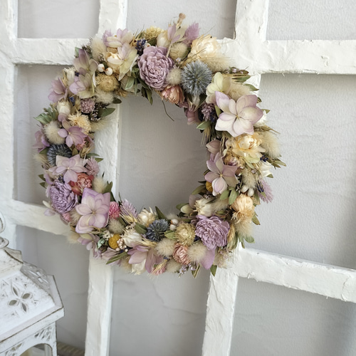 ハル様 【order】ドライフラワー リース flower（ファッション） ドライフラワー リース PINK＆RED【春の
