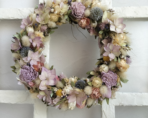 専用＊ソテツ＆ハナオクラ　ドライフラワーリース 専用＊ソテツ＆ハナオクラ ドライフラワーリース