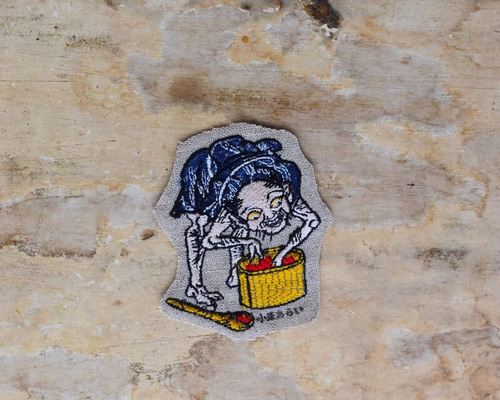 刺繍のあっぷりけ[ショキショキ音が聞こえてくるよッ小豆洗い]浮世絵の