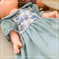 【ソランちゃん 服  レミンちゃん 服 メルちゃん 服】リバティ　シンクオブミー　ワンピース 2枚目の画像