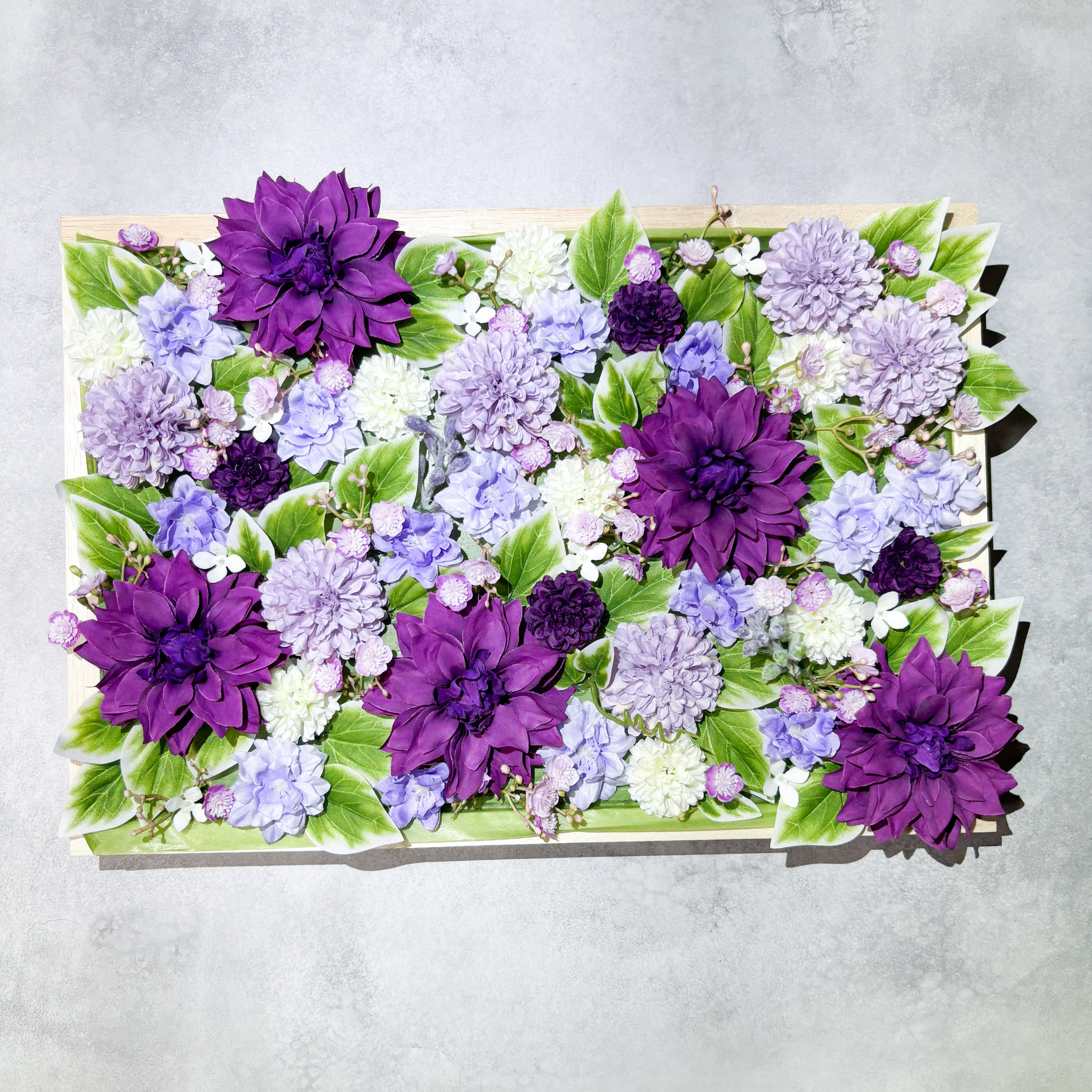 結婚祝い・記念品にも！2WAY紫フラワーボックス