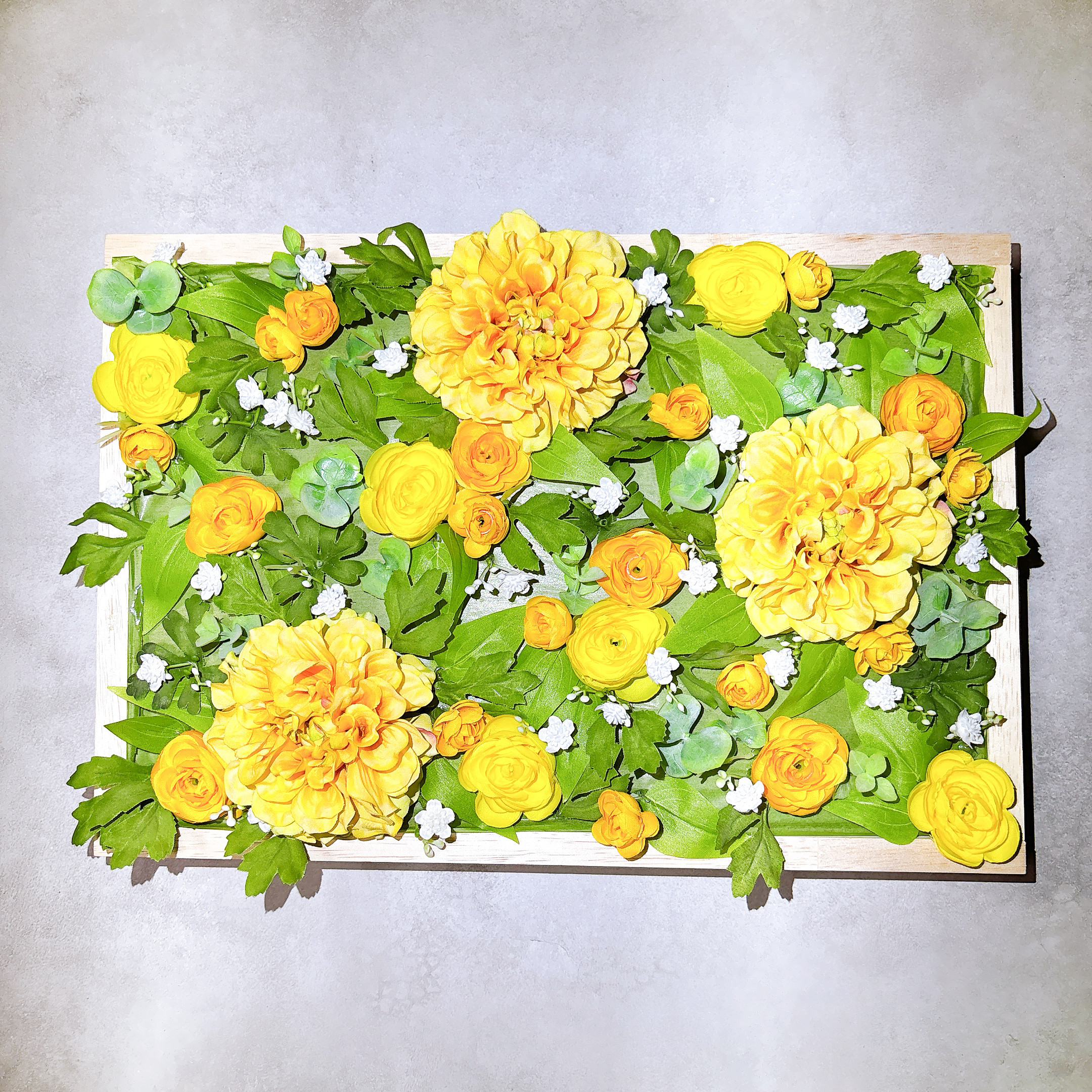 結婚祝い・記念品にも！2WAYイエローフラワーボックス