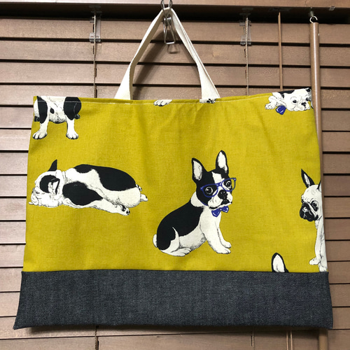 レッスンバッグ フレブル柄 フレンチブルドッグ大好き！ 入園 入学 レッスンバッグ 絵本バッグ