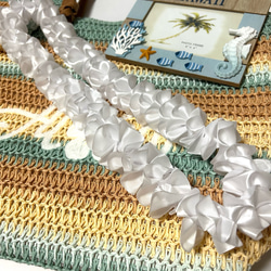 ハワイアンリボンレイ ホワイト その他アクセサリー ゆん 通販