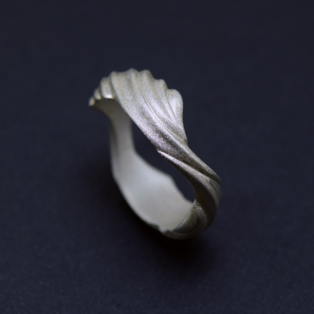 Wing & Arabesque Ring /粗目/ 6mm Silver Ring オーダー制作/ 受注生産