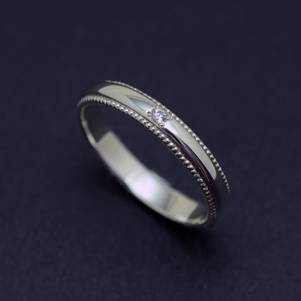 Milgrain Glow Ring / 3mm Silver Ring オーダー制作/ 受注生産