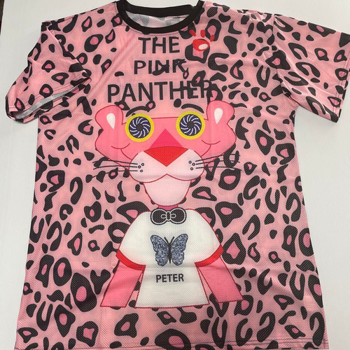 新品】大きいサイズピンクパンサー レオパード柄 Tシャツ 半袖 4L